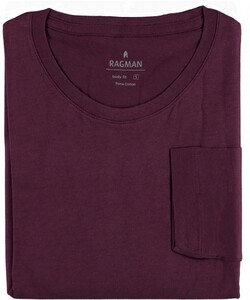 Ragman Long Sleeve Round Neck Bodyfit T-Shirt Plum