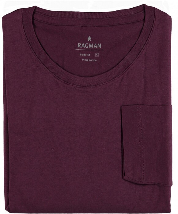 Ragman Long Sleeve Round Neck Bodyfit T-Shirt Plum