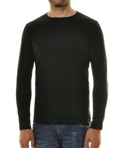 Ragman Long Sleeve Round Neck Bodyfit T-Shirt Zwart