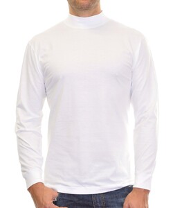 Ragman Long Sleeve Turtle T-Shirt Single Jersey Quality White