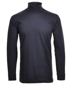 Ragman Long Sleeve Uni Col T-Shirt Single Jersey Marine
