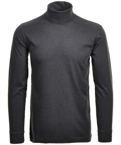 Ragman Long Sleeve Uni Rollneck T-Shirt Single Jersey Anthracite Grey