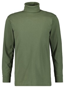 Ragman Long Sleeve Uni Rollneck T-Shirt Single Jersey Olive