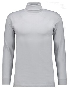 Ragman Long Sleeve Uni Rollneck T-Shirt Single Jersey Silver