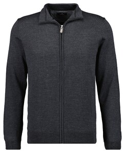 Ragman Merino Wool Knit Cardigan Anthracite Grey