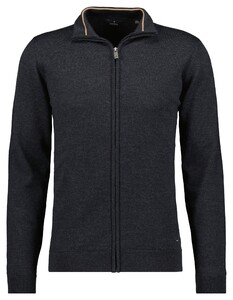 Ragman Merino Wool Knit Cardigan Asphalt