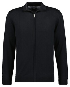 Ragman Merino Wool Knit Cardigan Black