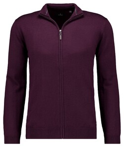 Ragman Merino Wool Knit Cardigan Bordeaux