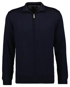 Ragman Merino Wool Knit Cardigan Dark Evening Blue