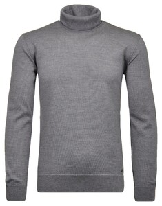 Ragman Merino Wool Knit Rollneck Trui Grijs