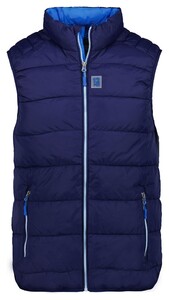 Ragman Padded Vest Stand Up Zip Collar Side Pockets Body-Warmer Ocean Blue