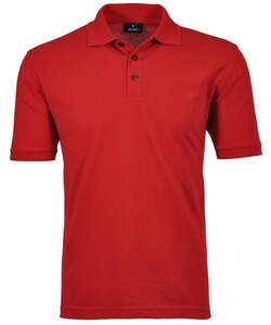 Ragman Piqué Poloshirt Uni No Logo Rood