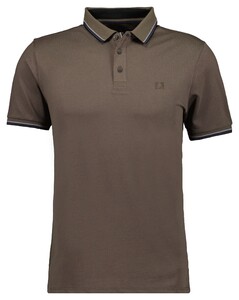 Ragman Piqué Uni Tipping Keep Dry Finish Polo Mocca