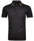 Ragman Pique Uni Tipping Keep Dry Finish Poloshirt Black