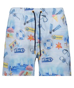 Ragman Riviera Swimming Fantasy Swim Short Blauw-Multi