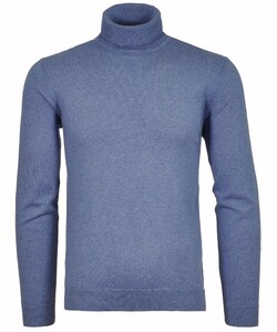 Ragman Rollneck Cotton Cashmere Uni Pullover Pigeon Blue