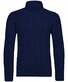 Ragman Rollneck Cotton Stripe Structure Knit Pullover Night Blue