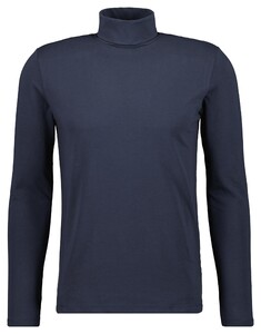 Ragman Rollneck Jersey Long Sleeve Cotton Subtle Stretch Body Fit T-Shirt Marine