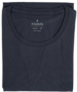 Ragman Round Neck Uni Bodyfit T-Shirt Dark Evening Blue