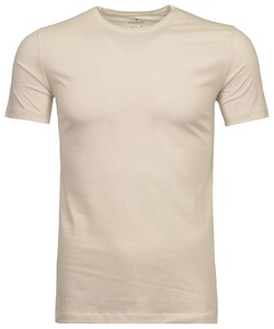 Ragman Round Neck Uni Bodyfit T-Shirt Ecru