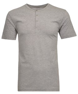 Ragman Serafino Round Neck Uni Pima Cotton T-Shirt Grey Melange