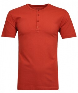 Ragman Serafino Round Neck Uni Pima Cotton T-Shirt Rust Red