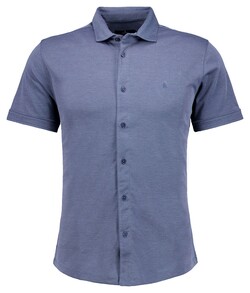 Ragman Soft Knit Easy Care Short Sleeve Solid Color Overhemd Azure