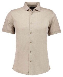 Ragman Soft Knit Easy Care Short Sleeve Solid Color Overhemd Beige
