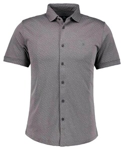 Ragman Soft Knit Fine Polka Dot Pima Cotton Fabric Mix Shirt Slate