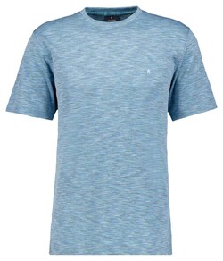 Ragman Soft Knit Space Dye Fantasy Round Neck T-Shirt Bright Blue Mouline