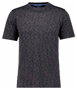 Ragman Soft Knit Space Dye Fantasy Round Neck T-Shirt Extra Dark Grey Melange