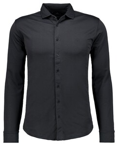 Ragman Soft Knit Uni Color Easy Care Shirt Black