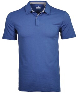 Ragman Softknit Fashion Body Fit Poloshirt Blue