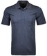 Ragman Softknit Fine Jacquard Pattern Polo Marine