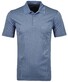 Ragman Softknit Fine Jacquard Pattern Poloshirt Blue