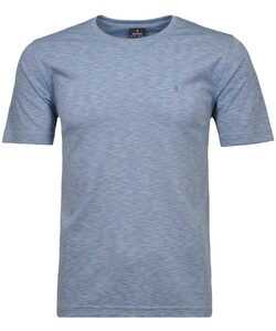 Ragman Softknit Flame Optics Stripe Pattern T-Shirt Blue