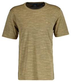 Ragman Softknit Flame Optics Stripe Pattern T-Shirt Dark Yellow