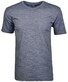 Ragman Softknit Flame Optics Stripe Pattern T-Shirt Marine
