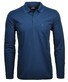 Ragman Softknit Polo Longsleeve Uni Breast Pocket Poloshirt Dark Evening Blue
