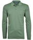 Ragman Softknit Polo Longsleeve Uni Breast Pocket Poloshirt Reed Green