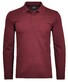 Ragman Softknit Polo Longsleeve Uni Breast Pocket Poloshirt Terra Red