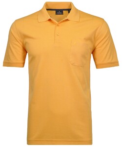 Ragman Softknit Poloshirt Breast Pocket Pima Cotton Mix Sunny Yellow