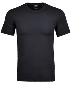 Ragman Softknit Round Neck Body Fit T-Shirt Black