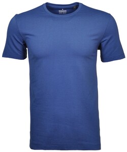Ragman Softknit Round Neck Body Fit T-Shirt Blue