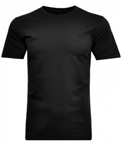 Ragman Softknit Round Neck T-Shirt Black
