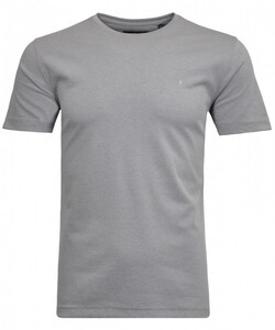 Ragman Softknit Round Neck T-Shirt Silver