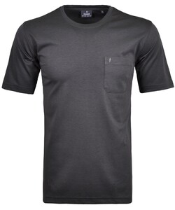 Ragman Softknit Uni Easy Care Round Neck Breast Pocket T-Shirt Antraciet