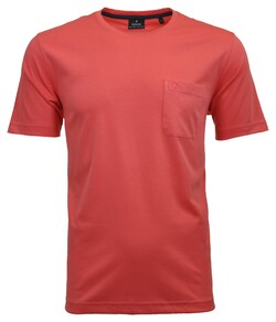 Ragman Softknit Uni Easy Care Round Neck Breast Pocket T-Shirt Bright Pink