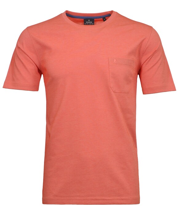 Ragman Softknit Uni Easy Care Round Neck Breast Pocket T-Shirt Bright Red