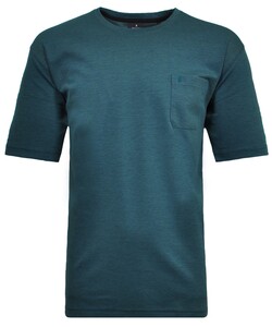 Ragman Softknit Uni Easy Care Round Neck Breast Pocket T-Shirt Dark Bluegreen